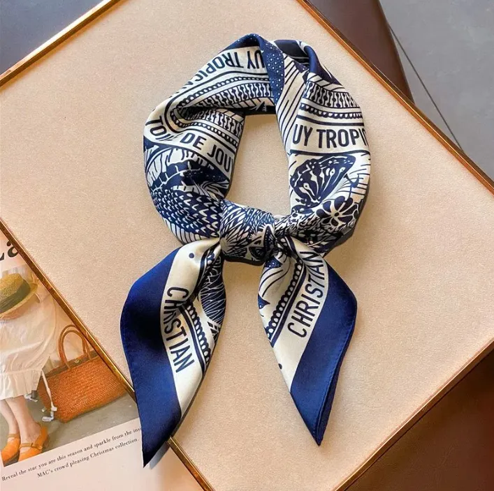 Designer Home Fashion Silk French Inlaid Style Women's Boutique Headscarf Shawl Outdoor New Scarf