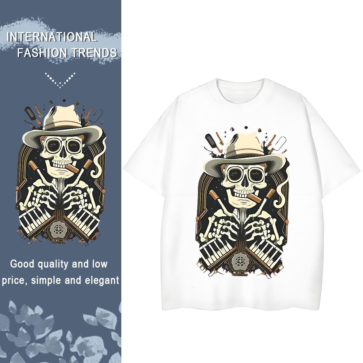 Fashion New Woman T Shirts 230g Cotton Breathable Sports Street Wear halloween Womens Tshirts Wholesale Cartoon Anime Clothes