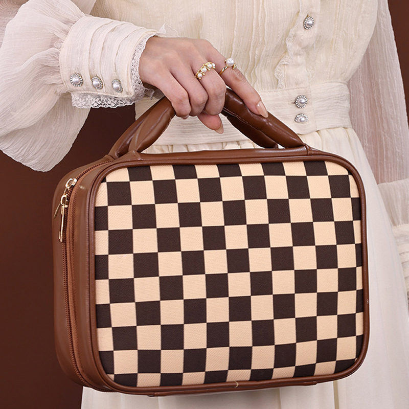 Tote bag new senior sense of large-capacity grunge makeup bag travel portable multifunctional handheld cosmetic storage bag