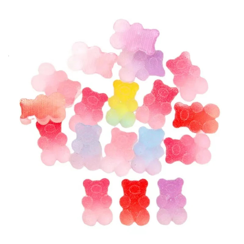 10pcs Simulation Soft Candy Bears Cute Charms For Pendant DIY Earrings Necklace Jewelry Accessories Finding 241010