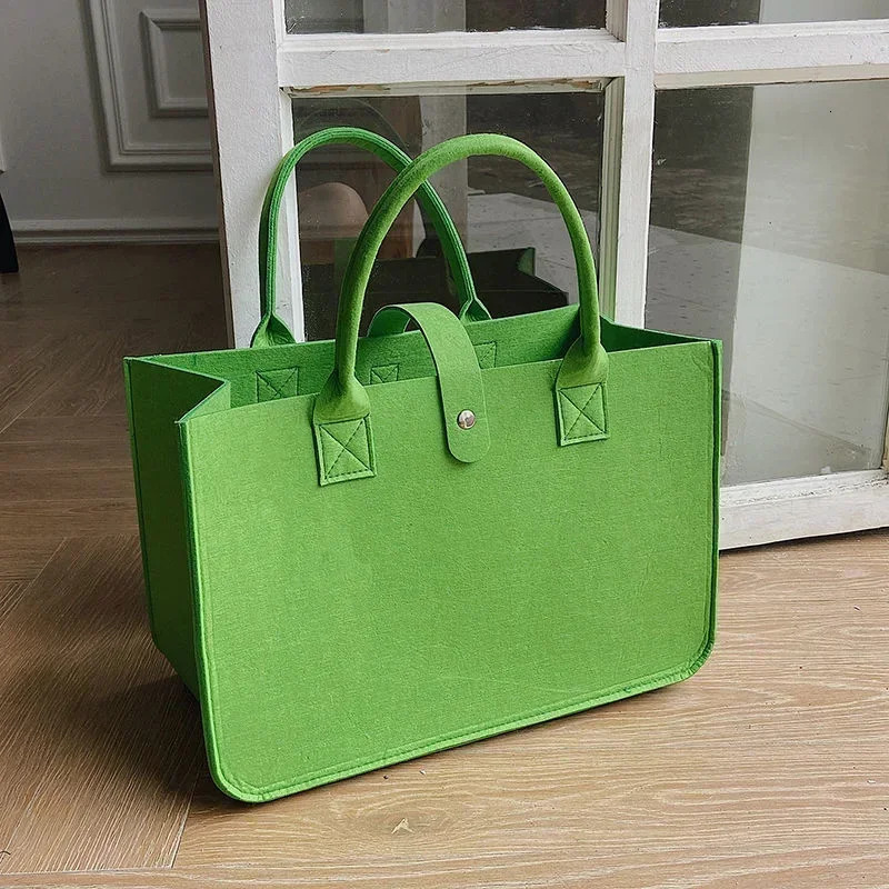 Shopping Handbag Womens 2023 Large Capacity Open Fashion Felt Tote Woven Bag Shop Online China 241011