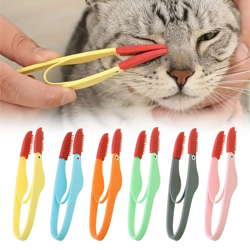 Pet Tear Stain Brush Cat Dog Eye Excrement Droppings Cleaning Brushes Soft Silicone Tear Marks Remover Comb Grooming Brush