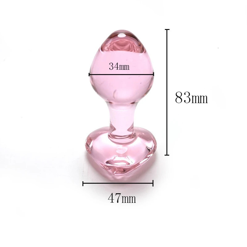 Cute Heart Glass Butt Plug Sex Toy Explore Ball Bullet Ass Masturbation Women Man Gay Stimulate Orgasmic Lesbian Anus Game 241010