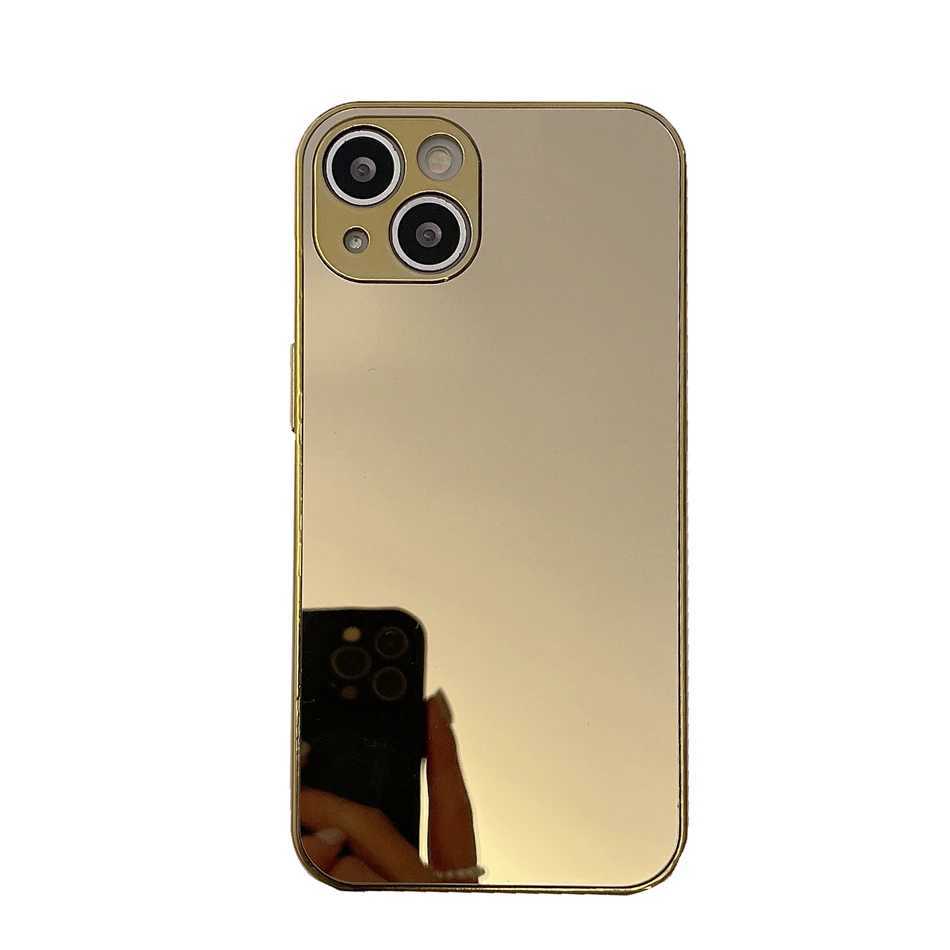 New Arrival Deluxe gold and silver plated mirror ordinary phone case suitable for iPhone 16 15 13 11 Pro XS Max Plus back cover Coques Z241012