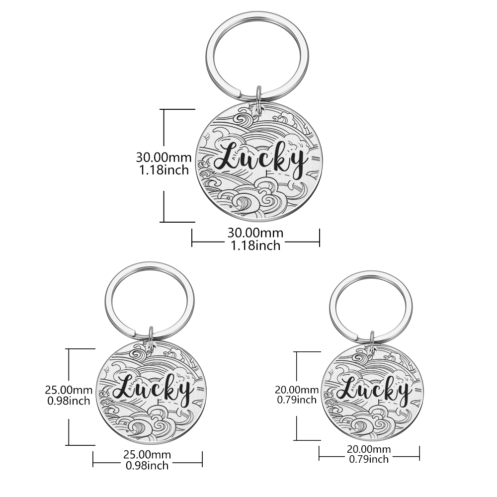 Personalized Pet Tags Engraving Puppy Kitten Anti-lost ID Collars Pendant Custom Name Plate for Dog Cat Pet Supplies Accessories