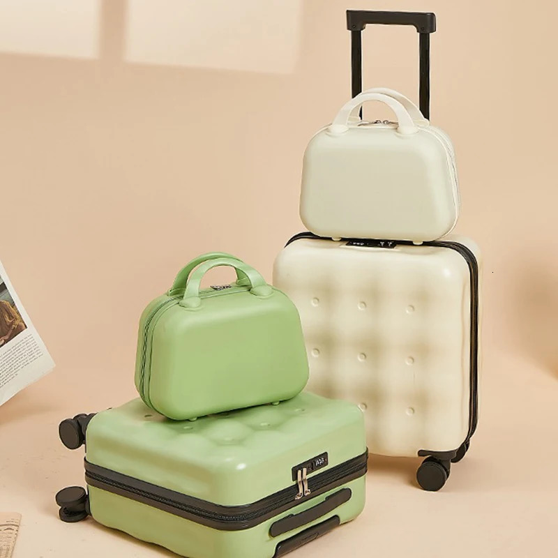 18/20 inch cardboard cute student small lightweight handcart box silent universal wheel cup holder travel set 241007 4