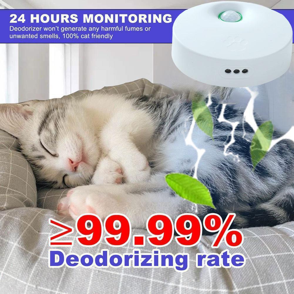 Smart Cat Odor Purifier Rechargeable Auto Sensor Air Dog Box Pet Indoor Cat Disinfecting & Litter Tool Deodorizing & Purifi O9G0