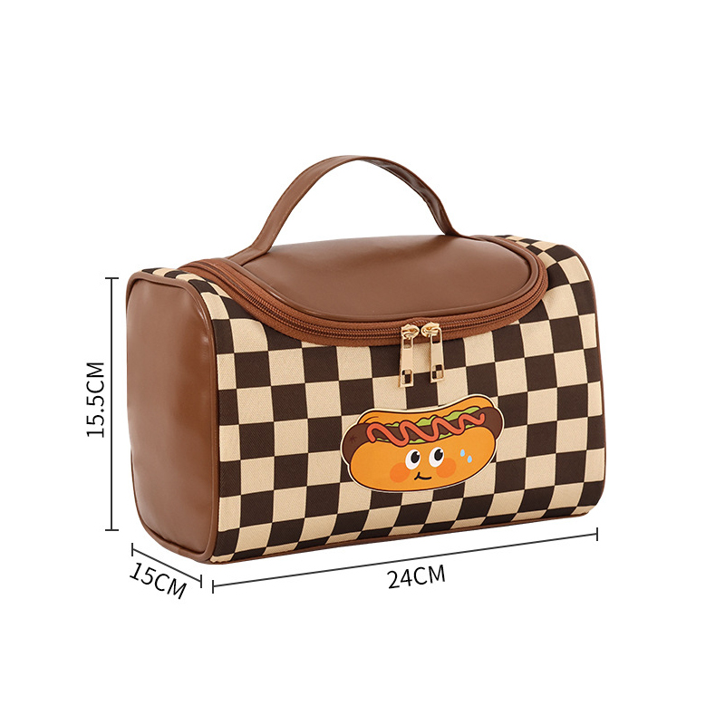 Tote bag cute cosmetic bag large capacity ins style high value travel portable wash bag senior sense waterproof cosmetic bag