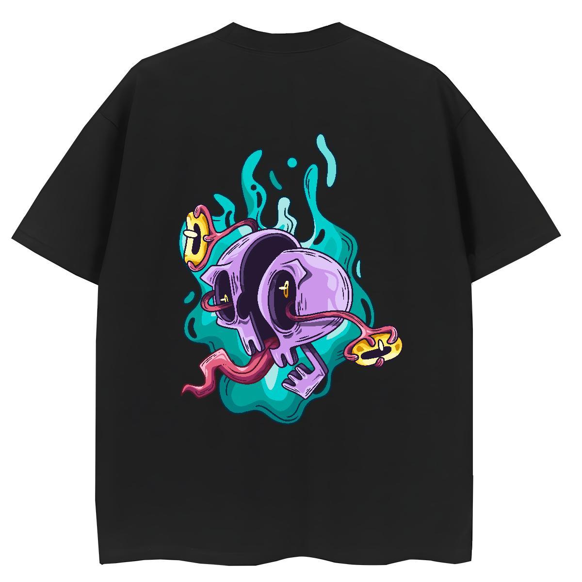 Casual New T Shirts Women 230g Pure Cotton Crew Neck Casual Daily Wear skull Unisex Tshirts Comfortable Oversized L-4XL Tops Tees