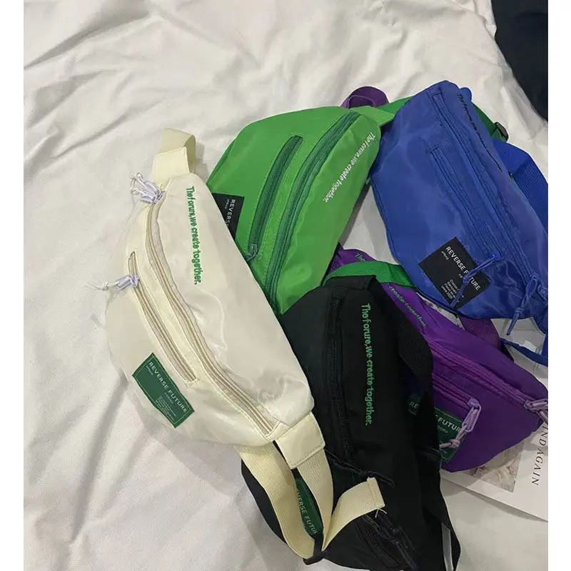 Womens Japanese Harajuku Ins Street Chest Bag Womens Korean Retro Trend Versatile Waist Bag Student Messenger Bag 241008