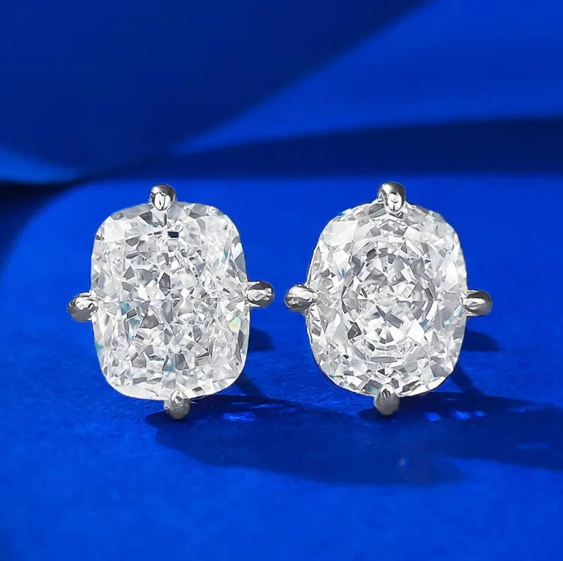 Water Drop Moissanite Dia Stud Earrings: 100% Real Sterg Sier Wedding Jewelry for Women