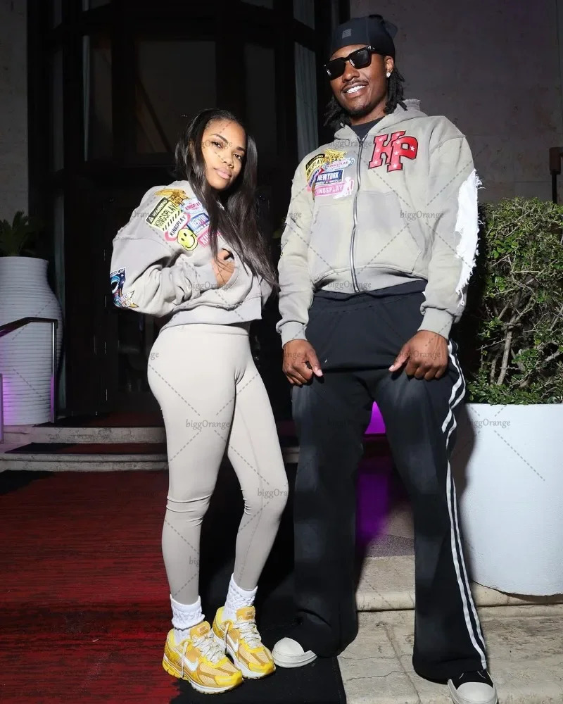 American High Street Embroidered Oversized Hoodie Mens Y2k Fashion Loose Retro Zipper Sweatshirt Womens 241011