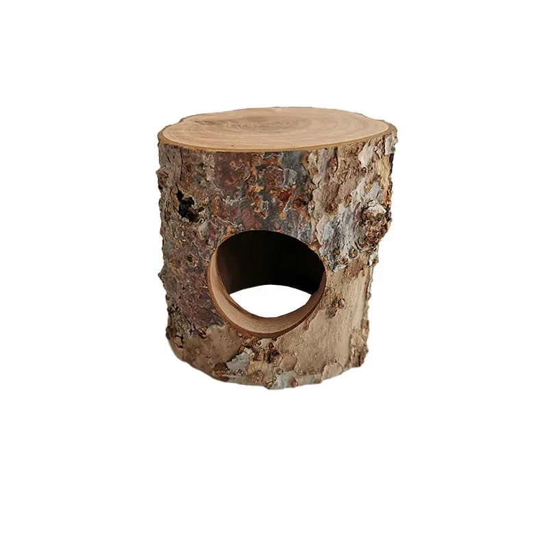 Hamster Escape Nest Wooden Nest Natural Teeth Grinding Supplies Golden Wire Bear Tree Cave Landscaping Supplies