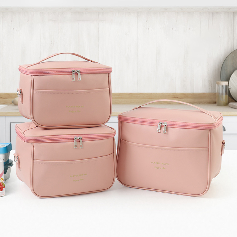 Tote bag large capacity lunch bag for office workers easy to clean with lunch box storage bag portable insulation lunch box bag aluminium foil thicken
