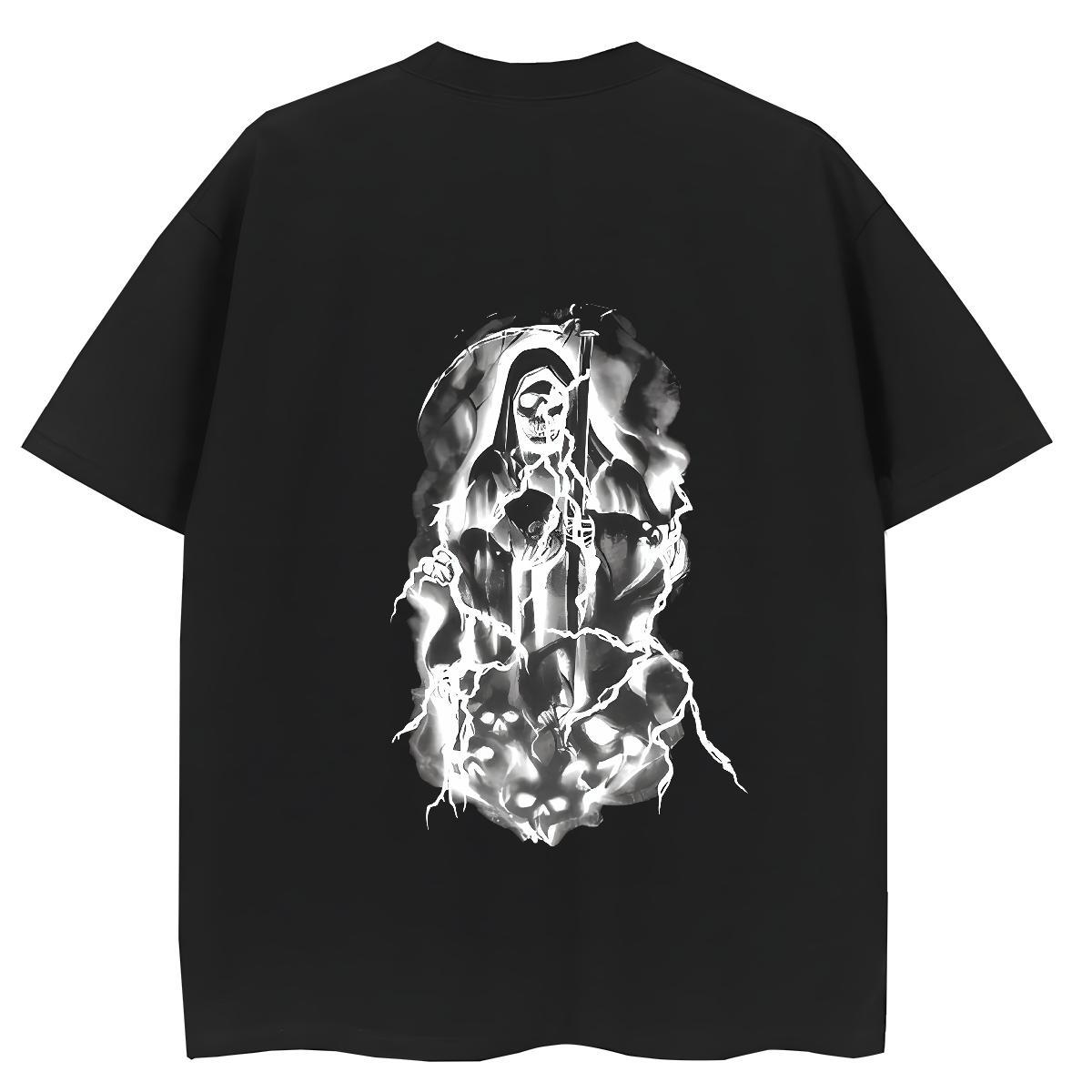 TOP Quality T Shirts Women 100% Cotton 230g Comfortable Casual Daily Wear skull Women Tshirts Brand Cartoon Anime Tops Tees