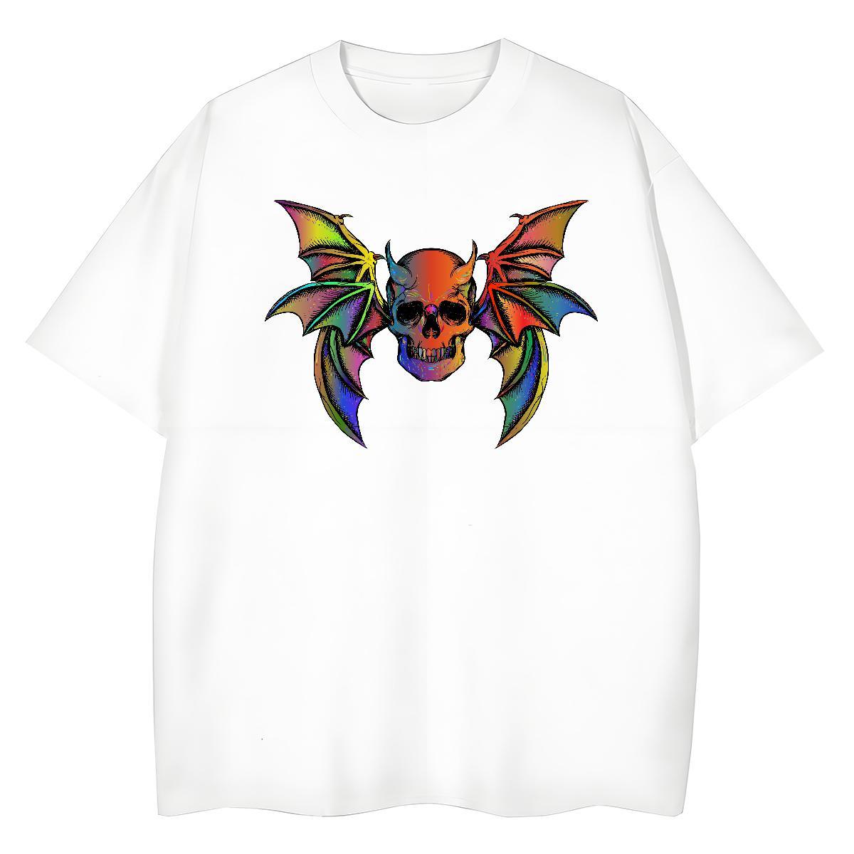 Casual New T-Shirts 230g 100% Cotton Breathable Short Sleeve Street Wear skull Lady T shirt Designer Nice Oversized Clothes