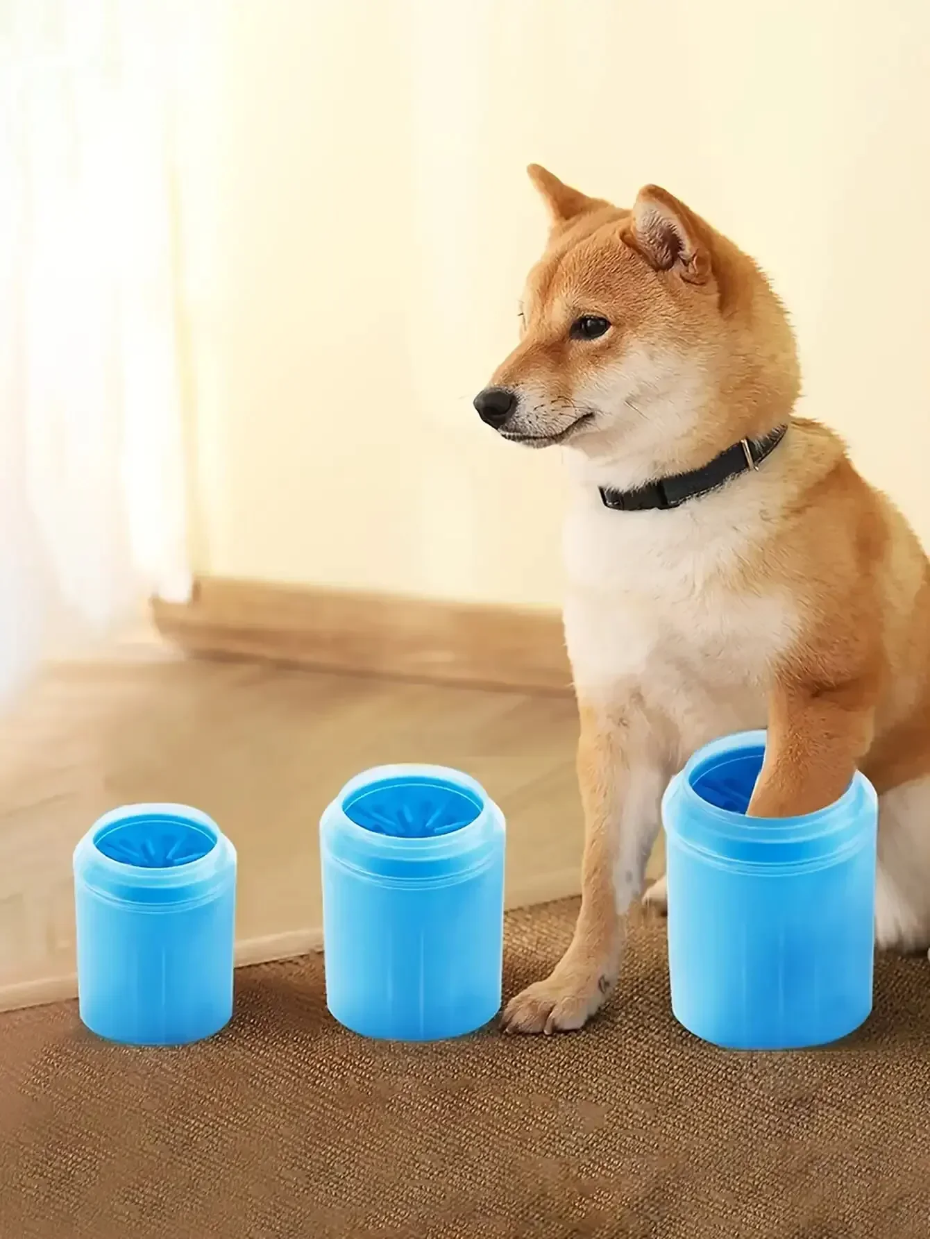 Pet Paw Cleaner Soft Silicone Foot Cleaning Brush Portable Pet Dogs Towel Foot Washer Cleaning Bucket Clean Grooming Supplies