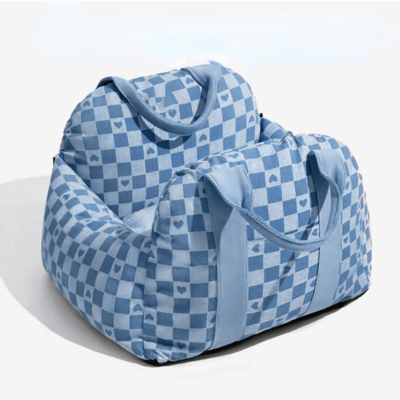Pet Dog Portable Car Seat Central Control Nonslip Dog Carriers Safe Car Armrest Box Booster Kennel Bed for Small Dog Cat Travel