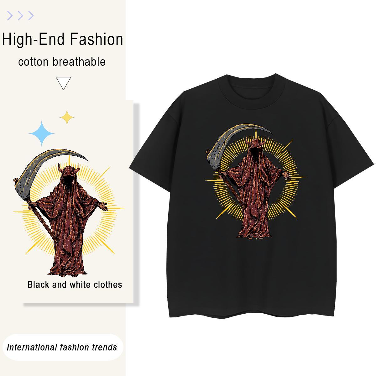 2024 Casual Women T Shirts 100% Cotton 230g Breathable Crew Neck Beach skull Women Tshirts Designer Floral Print Wear