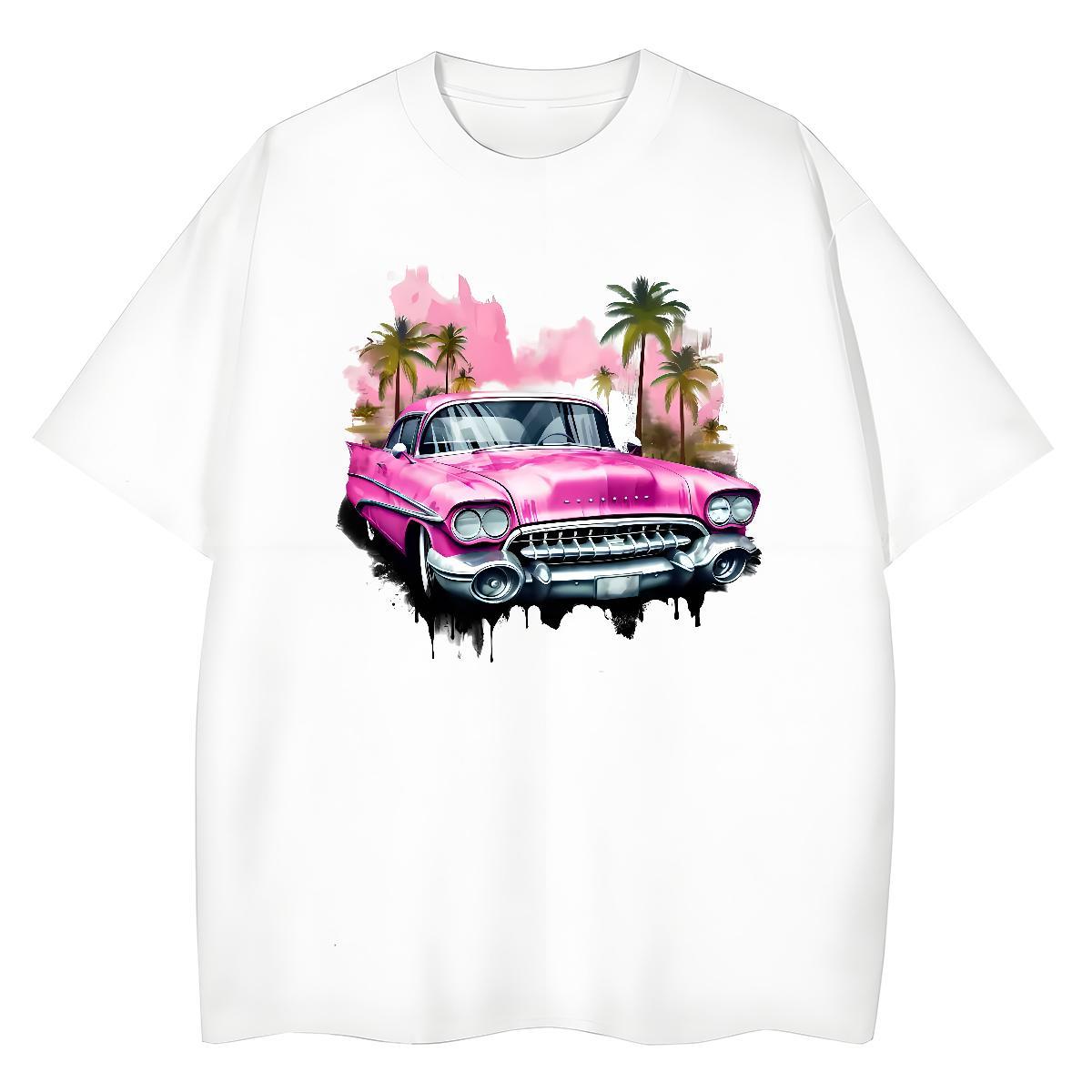 2024 Designer T shirt 230g Cotton Breathable Crew Neck Hip Hop Street car Unisex Tshirts Soft Custom Cartoon Polos