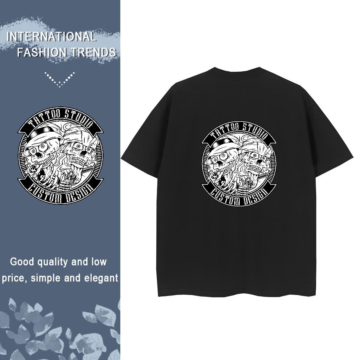 2024 T-Shirts for Women 230g 100% Cotton Breathable Crew Neck Home Outdoor logo Women Tshirts Comfortable Cartoon Anime Tops Shirt