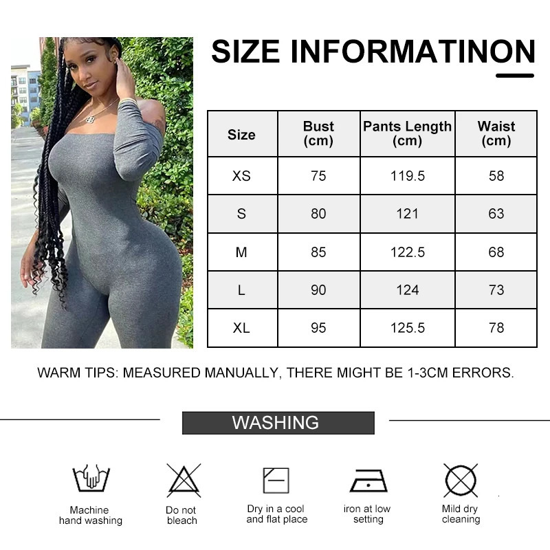 Women Fashion Bodycon Slim Fitting Jumpsuit Backless Long Sleeve Off Shoulder Autumn Winter Casual Outfit Ladies 240930