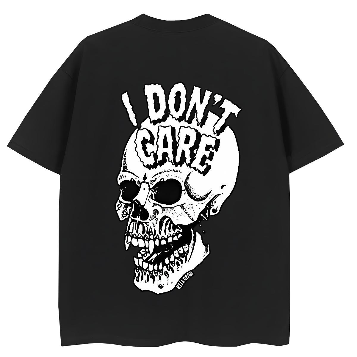 Classic T Shirt For Woman 230g 100% Cotton Round Neck Short Sleeve Home Outdoor skull Woman Tshirt Female Black White Tshirts