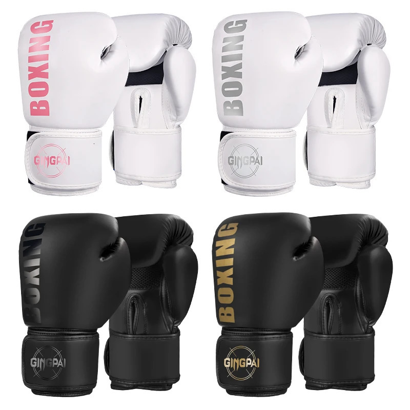 High Quality 6 8 10 12oz Boxing Gloves PU Leather Muay Thai Guantes De Boxeo Free Fight MMA Sandbag Training Glove For Men Women 241008