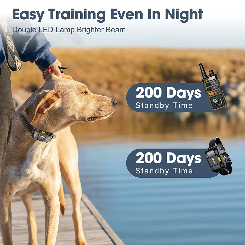 JANPET 1 Mile Remote Dog Training Collar Hunting Pet Trainer Correction Collar Waterproof Rechargeable for Medium, Large Dogs
