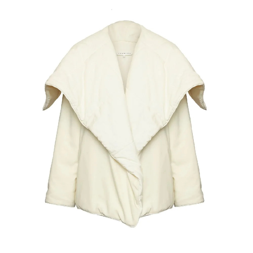 Winter Womens Jacket Satin Thick Warm Loose Womens Down Jacket Y2K Fashion High Quality Top Coat Bra 241009