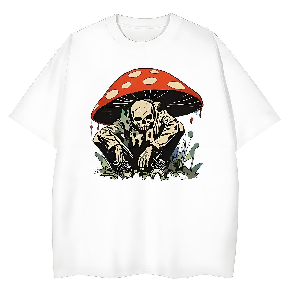 Fashion Women T Shirts 100% Cotton 230g Breathable Soft Outdoor skull Woman Tshirt Brand Floral Print Top Shirts