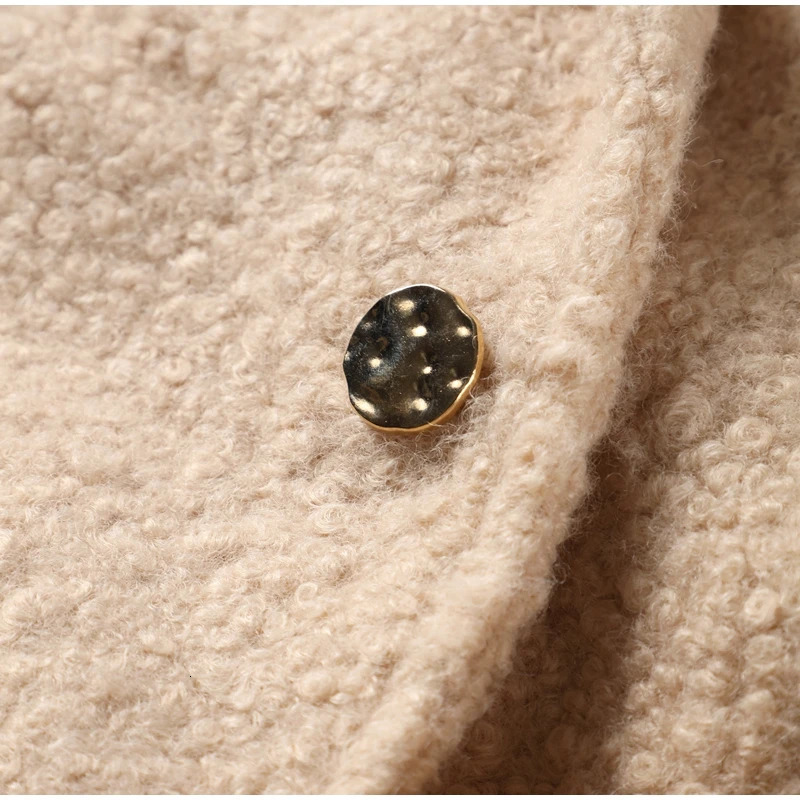 Retro double-layer wool long coat womens casual lapel pocket Maxi coat with belt womens autumn elegant and chic streetwear 241007