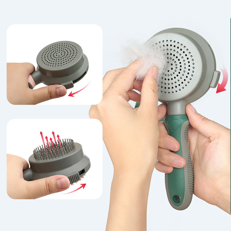 Pet Dog comb double-sided Bathing Brush Plastic Massage Beauty Bristle Brush Floating Hair Remove Grooming Tools