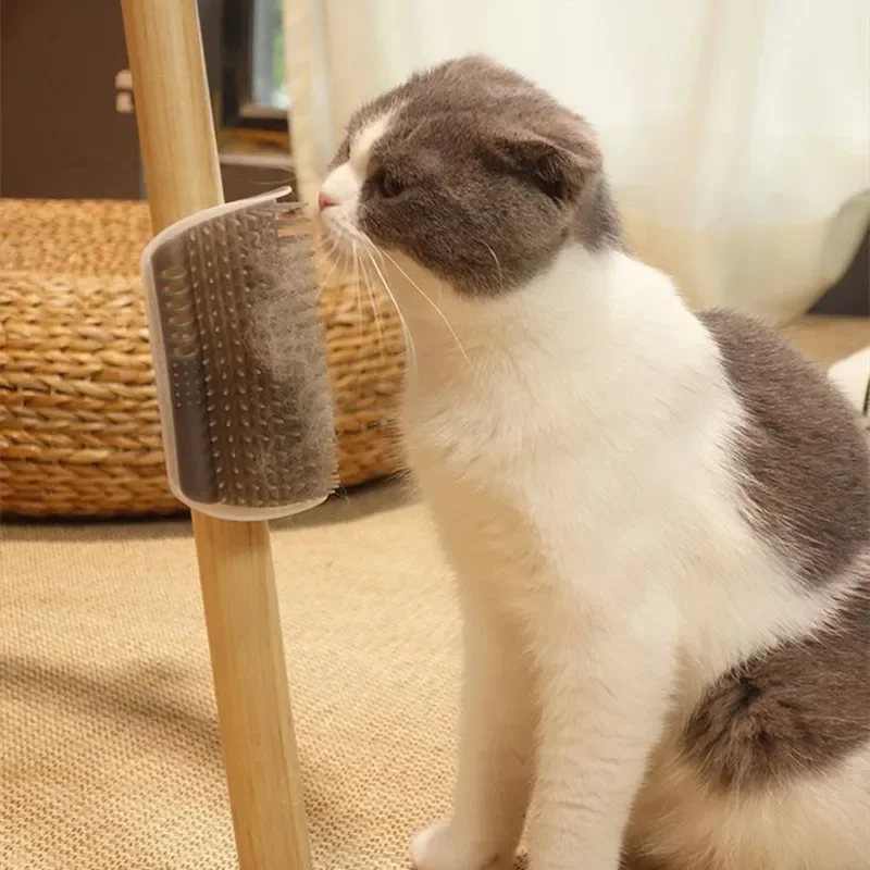 Pet Brush Comb For Cats Accessories Cats Toy Soft Grooming Self-Care Device Face Scratcher Scrapers Home Stuff Cats's Steam Pets