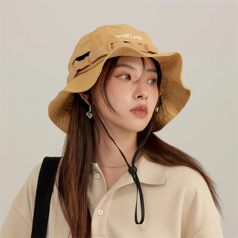 Outdoor hiking hat mens four season casual Korean retro neutral fisherman highquality potted 241009