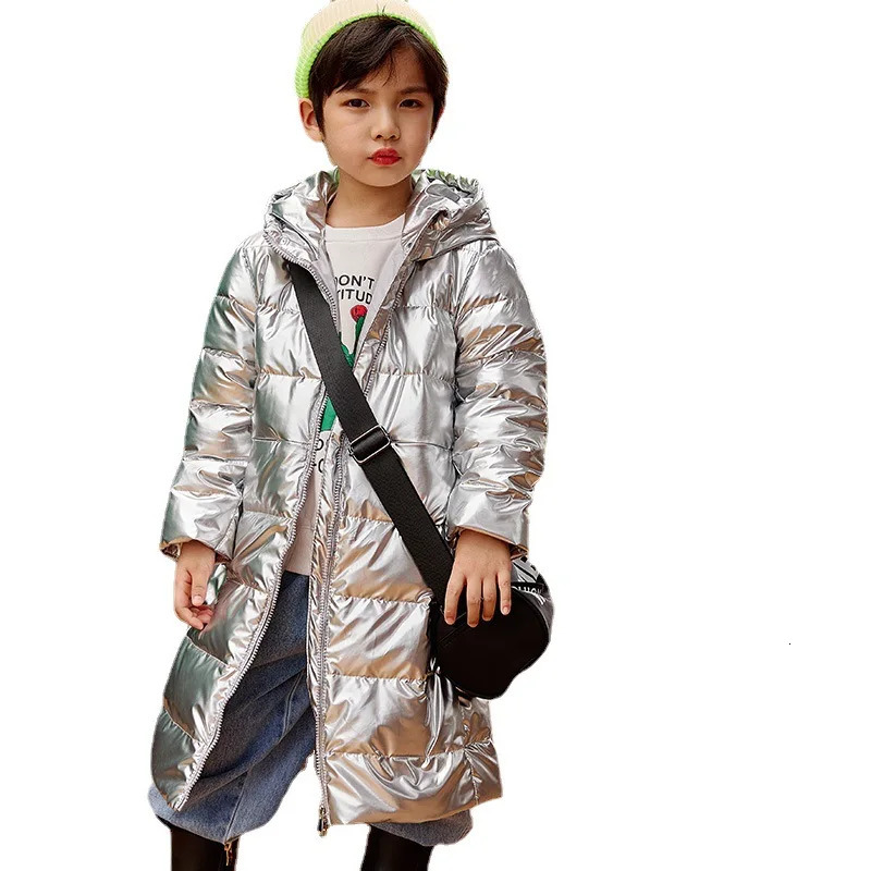 Kids Long Jackets White Duck Down Coat For Children Hooded Outerwear Teen Boy Girl Coats Children Parkas Russian Winter Snowsuit 241008