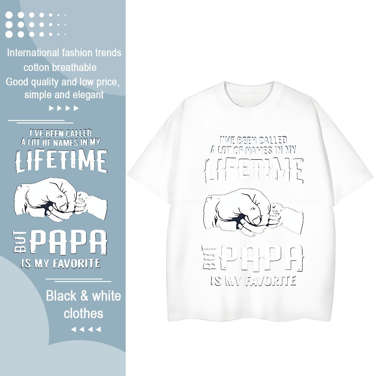 Fashion Casual T-Shirts for Women 230g Cotton Breathable Crew Neck Hip Hop Street hands Couples T Shirts Comfortable Cartoon Print Clothes