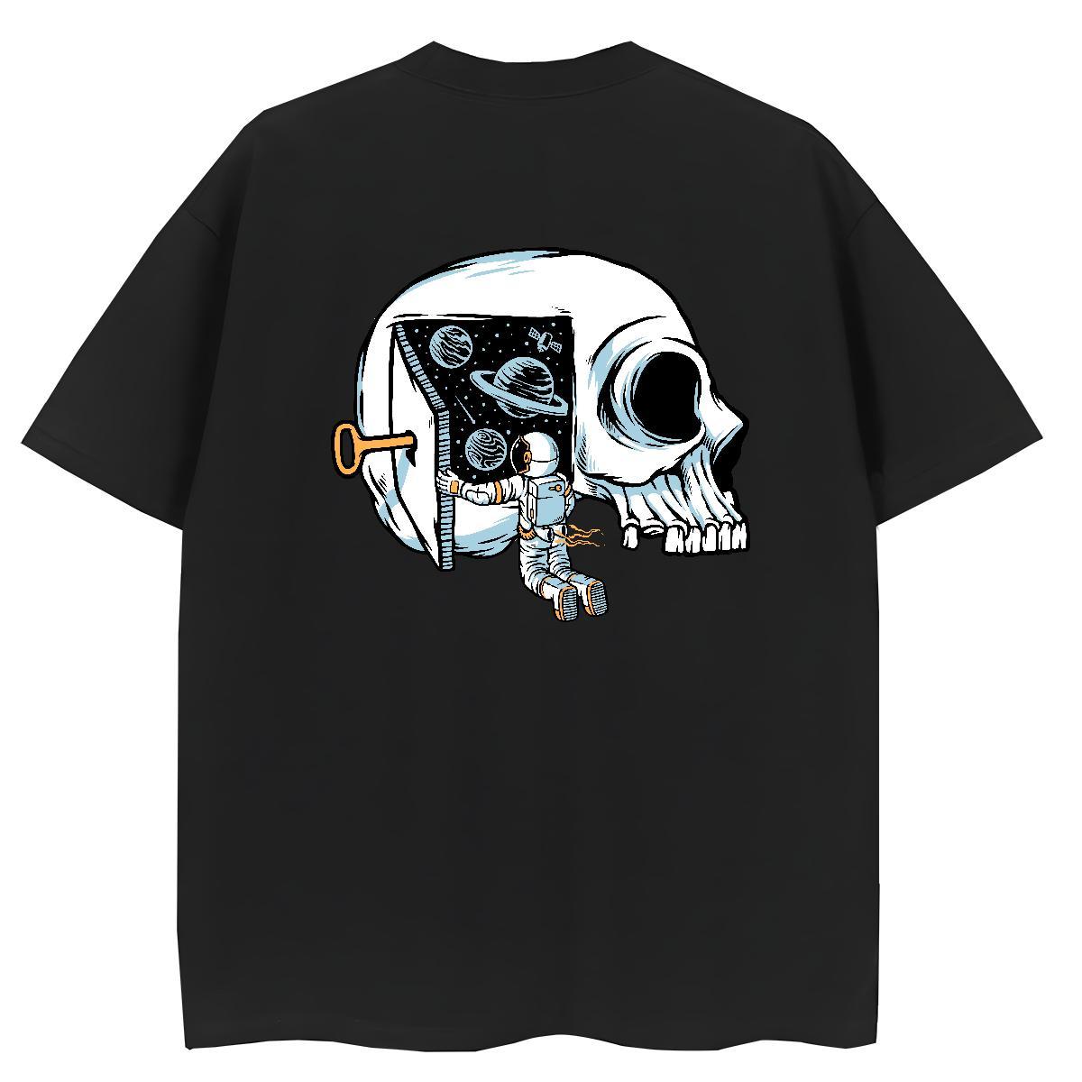 Designer Women T Shirts 230g Cotton Crew Neck Sports Casual skull Unisex Tshirts Loose fit Customized Print Top Tees