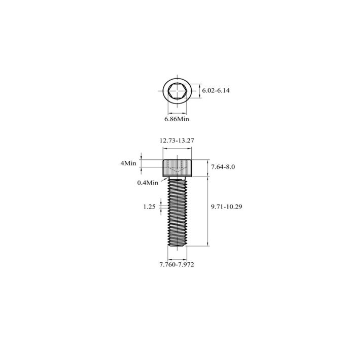 Stainless Steel M8-M12 Cylinder Head Hexagon Bolts DIN912 for Precision CNC Mechanical Assemblies