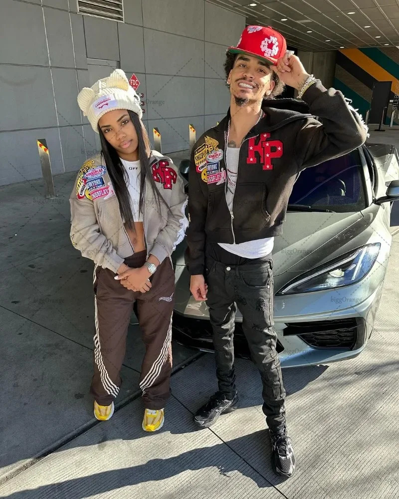 American High Street Embroidered Oversized Hoodie Mens Y2k Fashion Loose Retro Zipper Sweatshirt Womens 241011