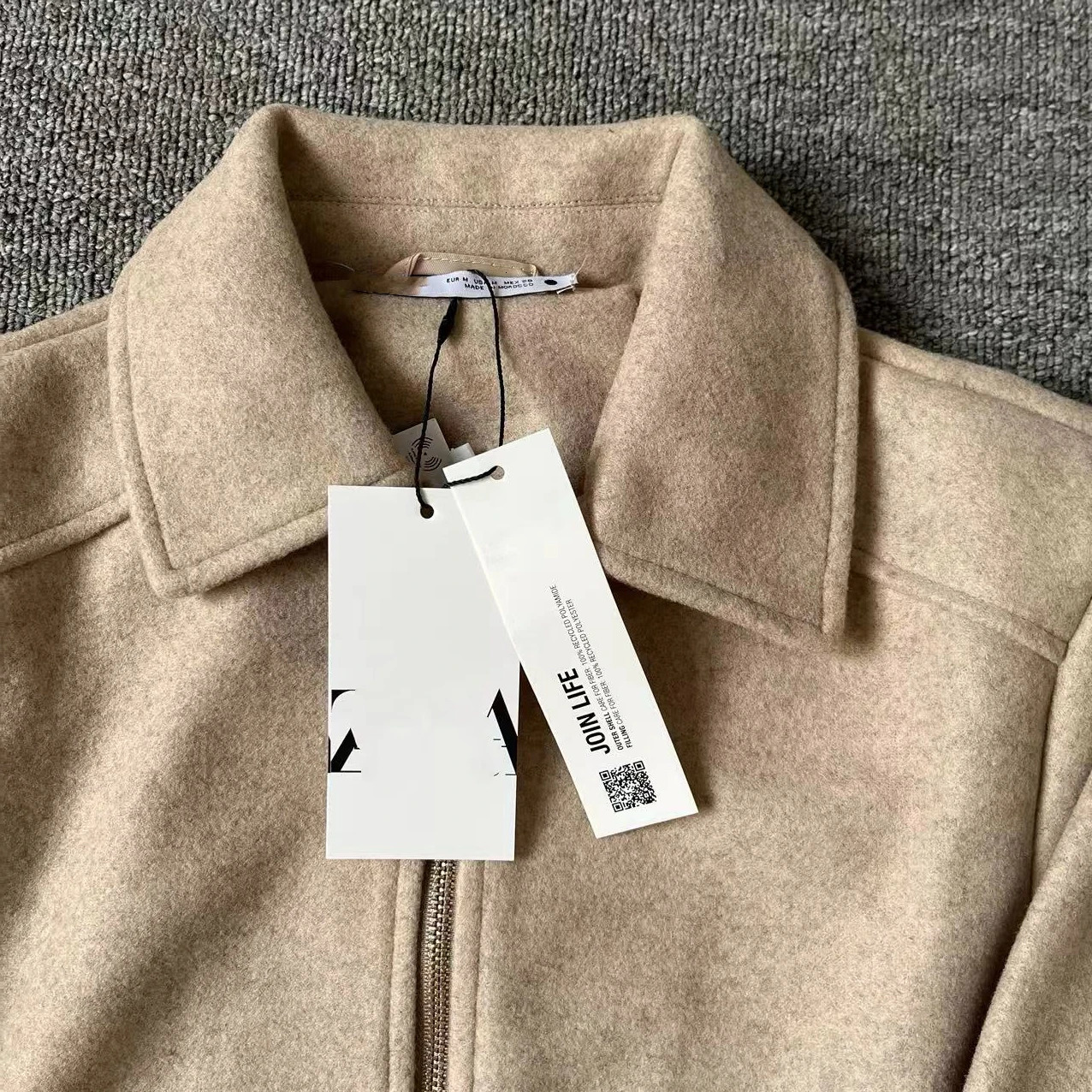 Taop Za Autumn Womens Clothing Style Commuting Leisure Simple Zipper Decoration Soft Short Jacket Coat 241011