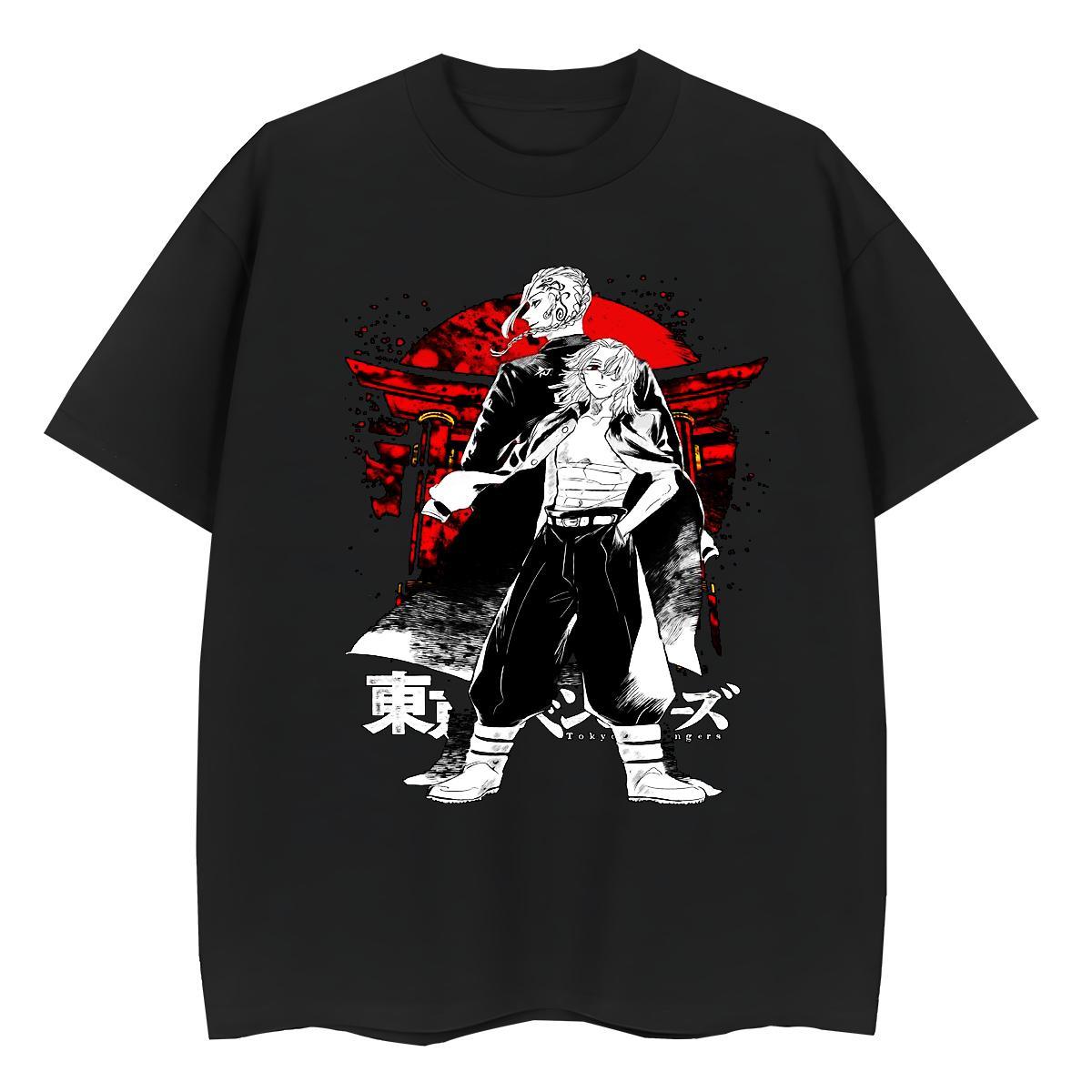 TOP Quality T-Shirts for Women 100% Cotton 230g Crew Neck Breathable Street Wear Tokyo Revengers Women Tshirts Nice Anime Print Clothes