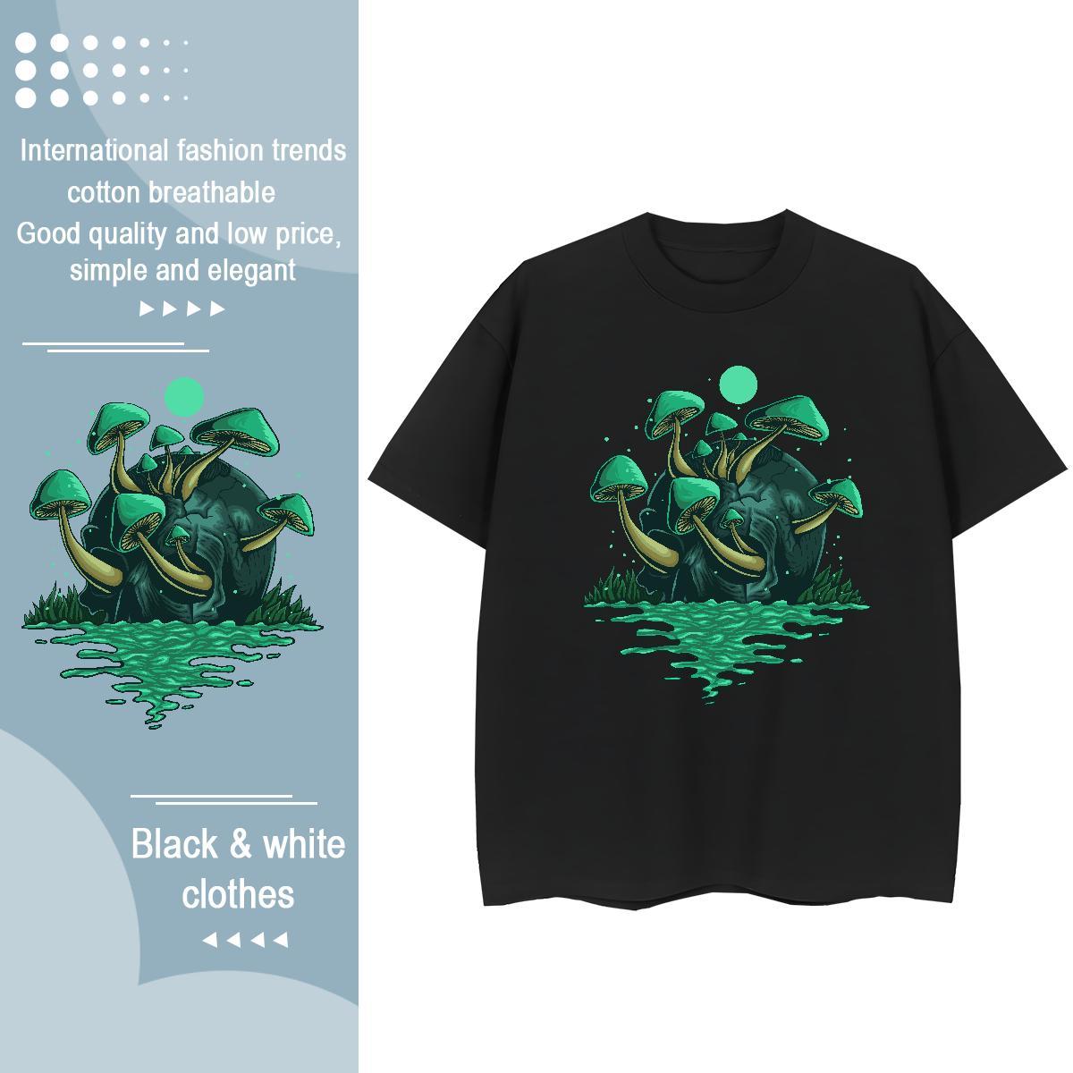 2024 DIY T Shirt For Woman 230g Pure Cotton Breathable Soft Casual Beach skull Women Tshirts 5A DIY Logo Tops Shirt