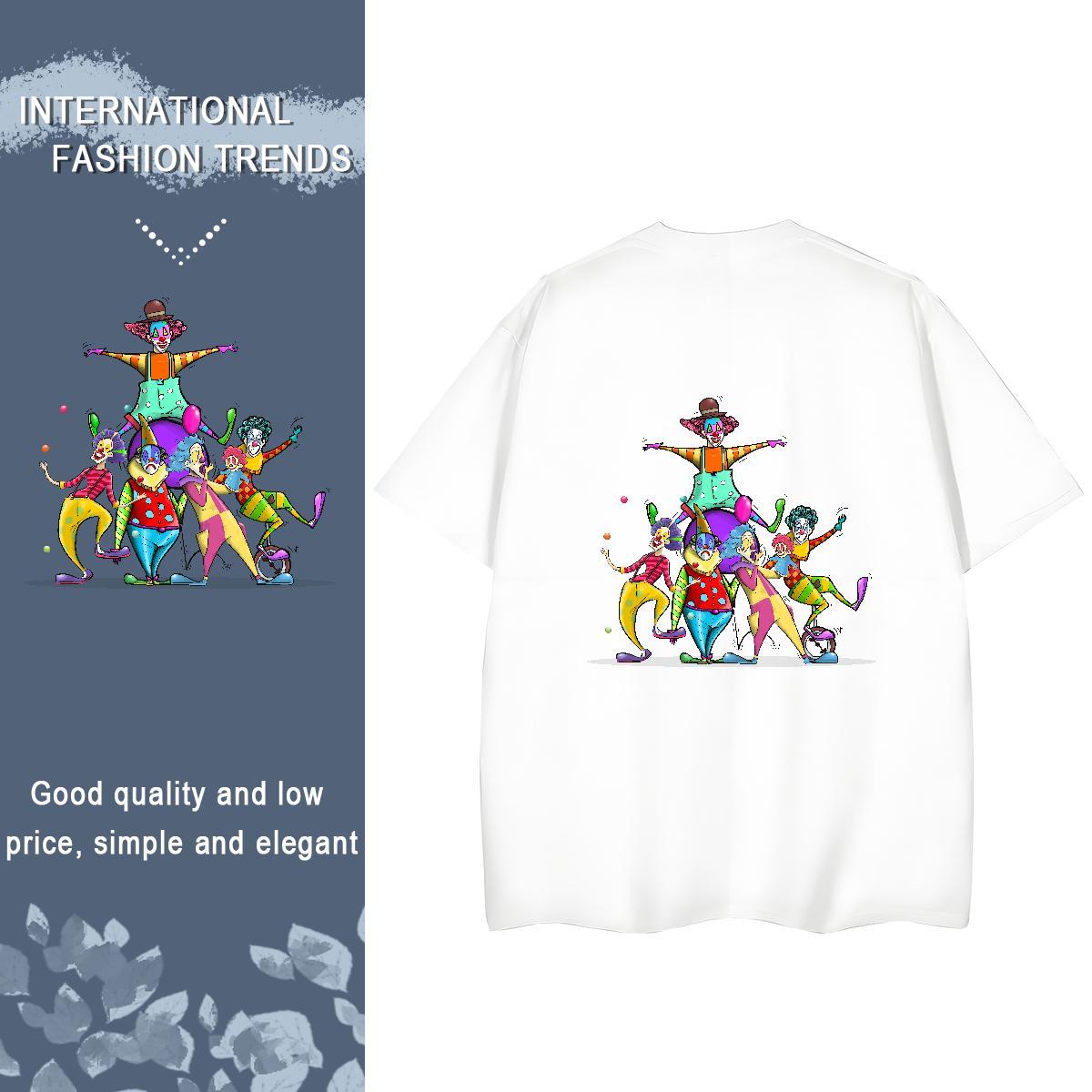 Fashion T shirt 230g Pure Cotton Crew Neck Breathable Daily Wear portrait Women Tshirts Female Custom Printed Clothes Shirt