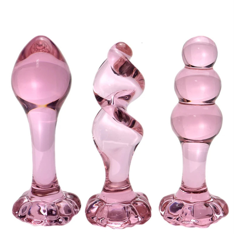 Pink Glass Anal plug for women butt plugs Penis Anus Dildo adult masturbation Adult Sex Toys for Women Gay Lover Gifts 241010