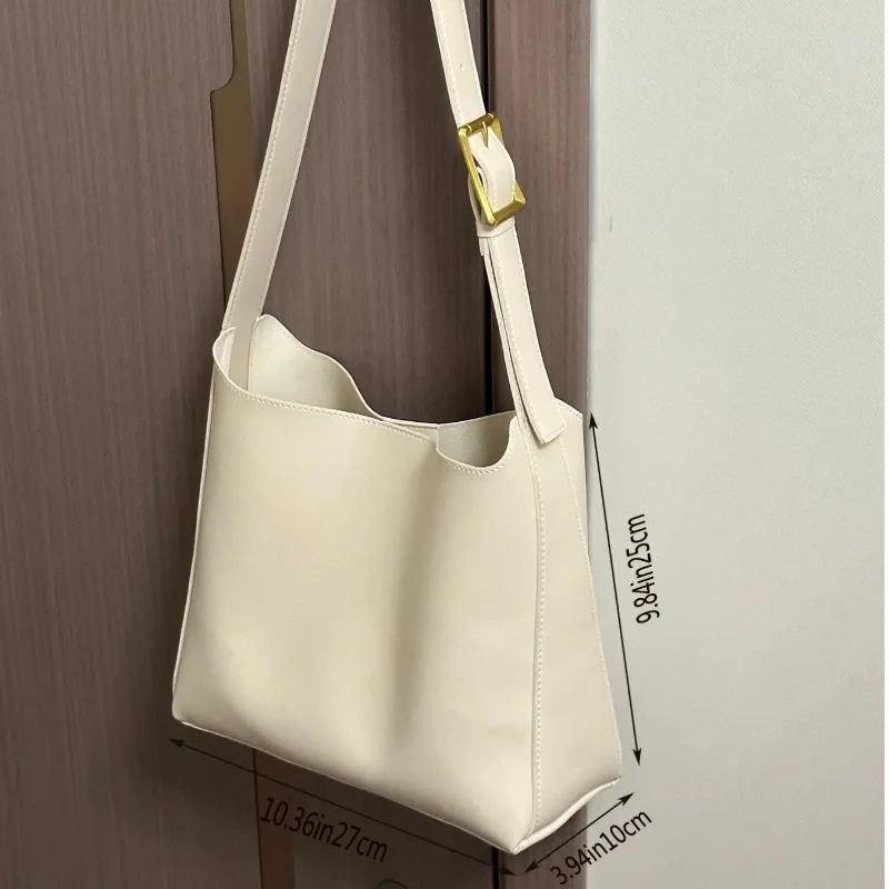 Fashion Bucket Bag Shoulder Bags PU Waterproof Korean Version Handheld Leisure Versatile High Capacity Crossbody 241011