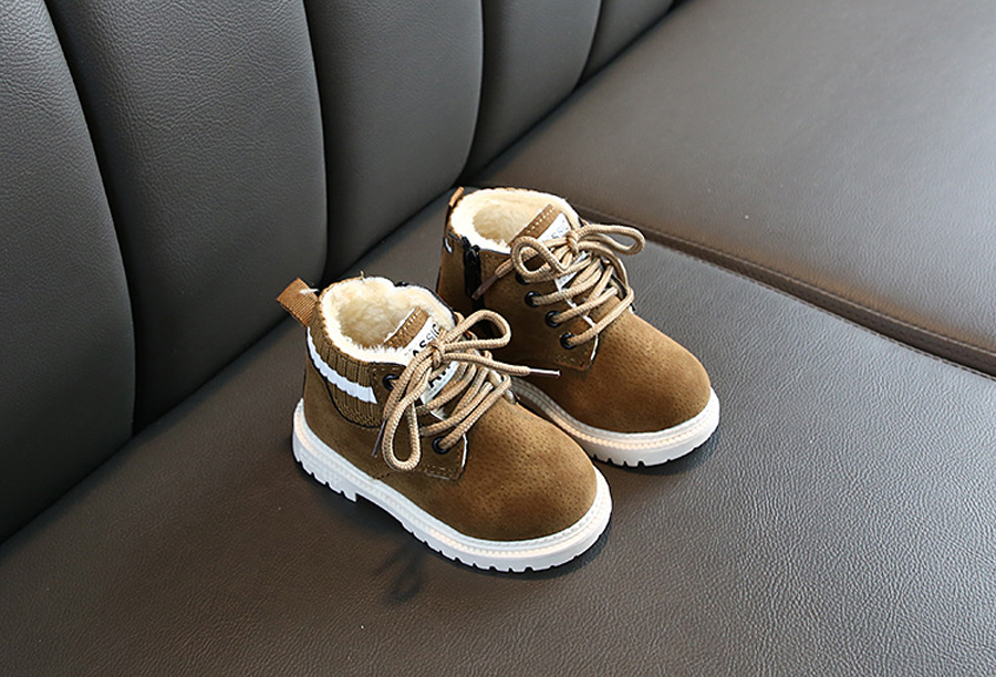 Plush Kids Winter Snow Boots Cotton Fabric Children Shoes Cutefeet Baby Toddler Boys Girls Warm Boots Sizes 21-30 - view 5
