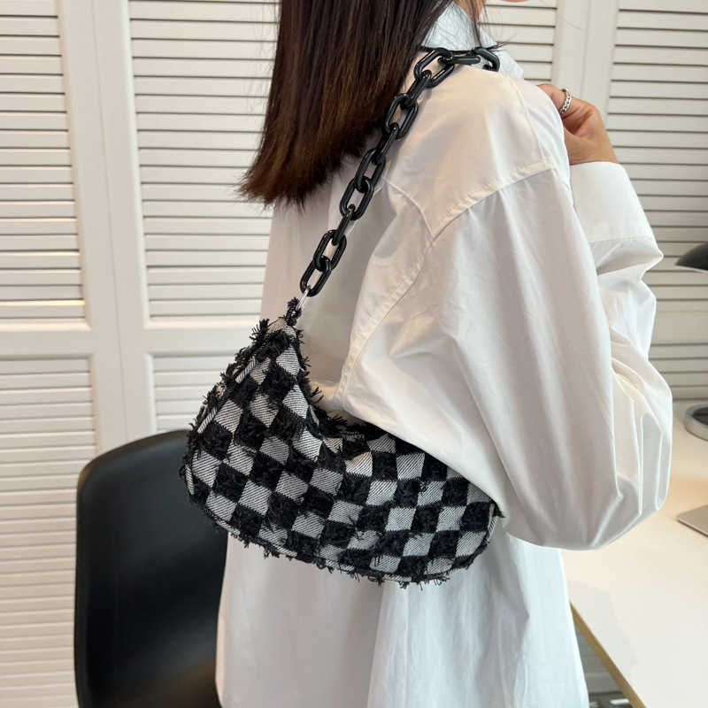 CMM Small Bag Womens Summer New Fashion Simple Casual Texture Stick Bag Small Single Shoulder Bag Fashion Armpit Bag