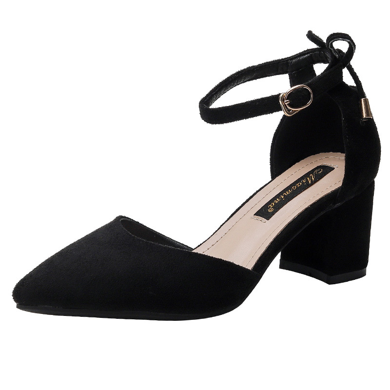 suede leather pointy sandals women ankle strap cover heel gladiator sandalias mujer back bowtie high heels summer shoes woman
