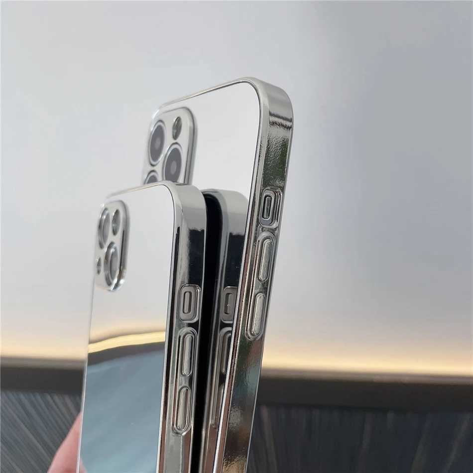 New Arrival Deluxe gold and silver plated mirror ordinary phone case suitable for iPhone 16 15 13 11 Pro XS Max Plus back cover Coques Z241012